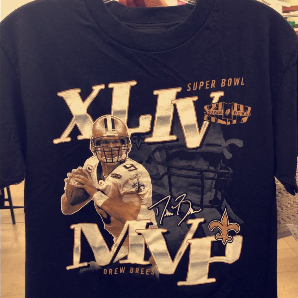 Vintage Drew Brees Super Bowl XLIV M.V.P T shirt